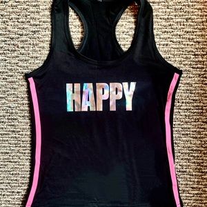 Happy Workout Tank Top for exercise. Sports